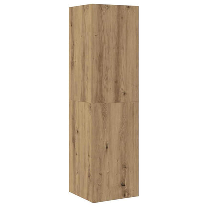 TV-Schrank Set 4 pcs Eiche handwerklich 200 x 30 x 30 cm