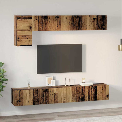 TV-Schrank-Set 5 pcs Altholz 100 x 30 x 30 cm Holzwerkstoff
