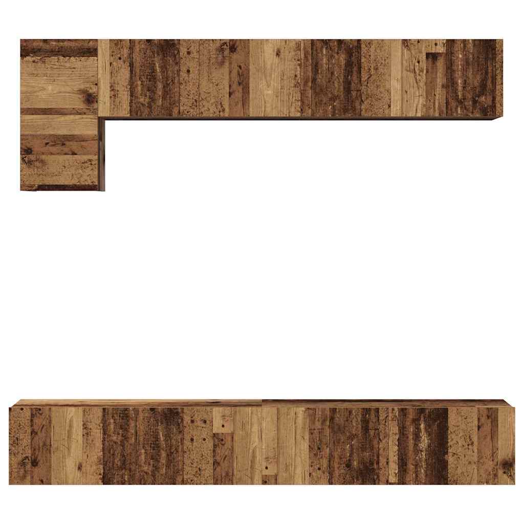 TV-Schrank-Set 5 pcs Altholz 100 x 30 x 30 cm Holzwerkstoff