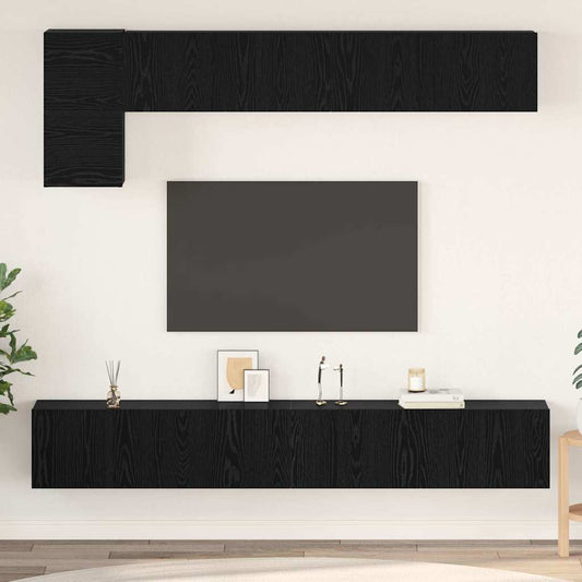 TV-Schrank-Set 5 pcs Schwarze Eiche 100 x 30 x 30 cm