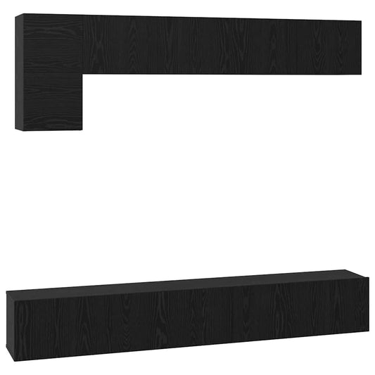 TV-Schrank-Set 5 pcs Schwarze Eiche 100 x 30 x 30 cm