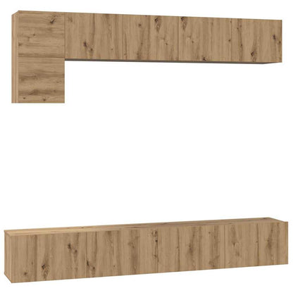 TV-Schrank-Set 5 pcs Eiche handwerklich 100 x 30 x 30 cm