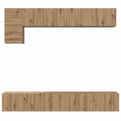 TV-Schrank-Set 5 pcs Eiche handwerklich 100 x 30 x 30 cm