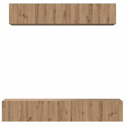 TV-Schrank-Set 5 pcs Eiche handwerklich 100 x 30 x 30 cm
