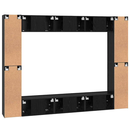 TV-Schrank-Set 10 pcs Schwarze Eiche Mittel 30,5 x 30 x 90 cm