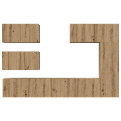 TV-Schrank-Set 6 pcs Eiche handwerklich 30,5 x 30 x 90 cm