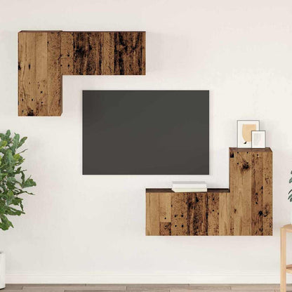 TV-Schrank-Set 4 pcs Altholz 60 x 30 x 30 cm Holzwerkstoff