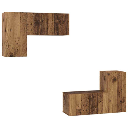 TV-Schrank-Set 4 pcs Altholz 60 x 30 x 30 cm Holzwerkstoff