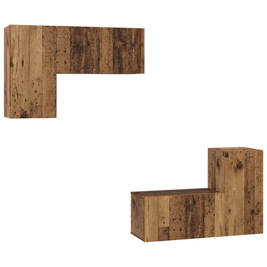 TV-Schrank-Set 4 pcs Altholz 60 x 30 x 30 cm Holzwerkstoff