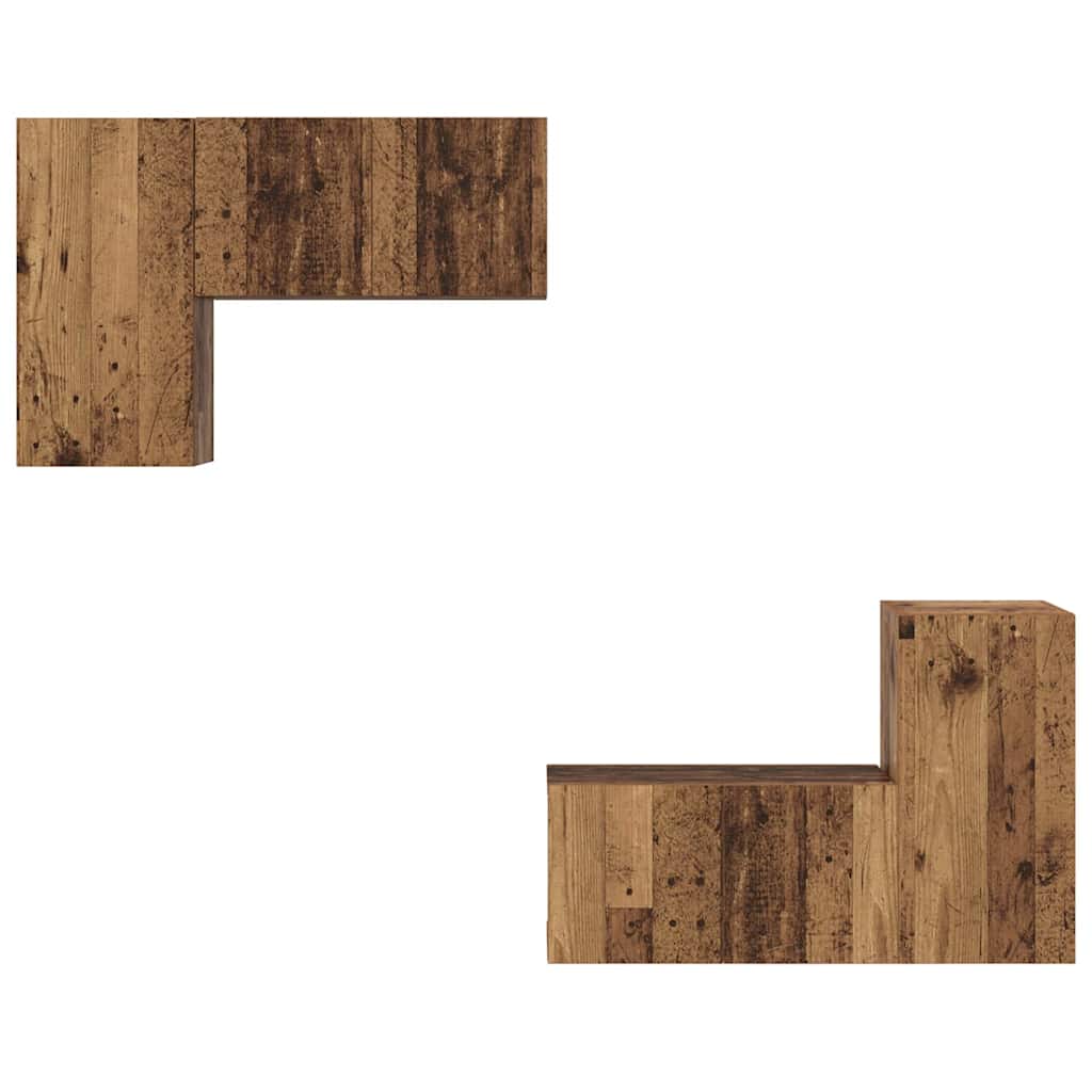 TV-Schrank-Set 4 pcs Altholz 60 x 30 x 30 cm Holzwerkstoff