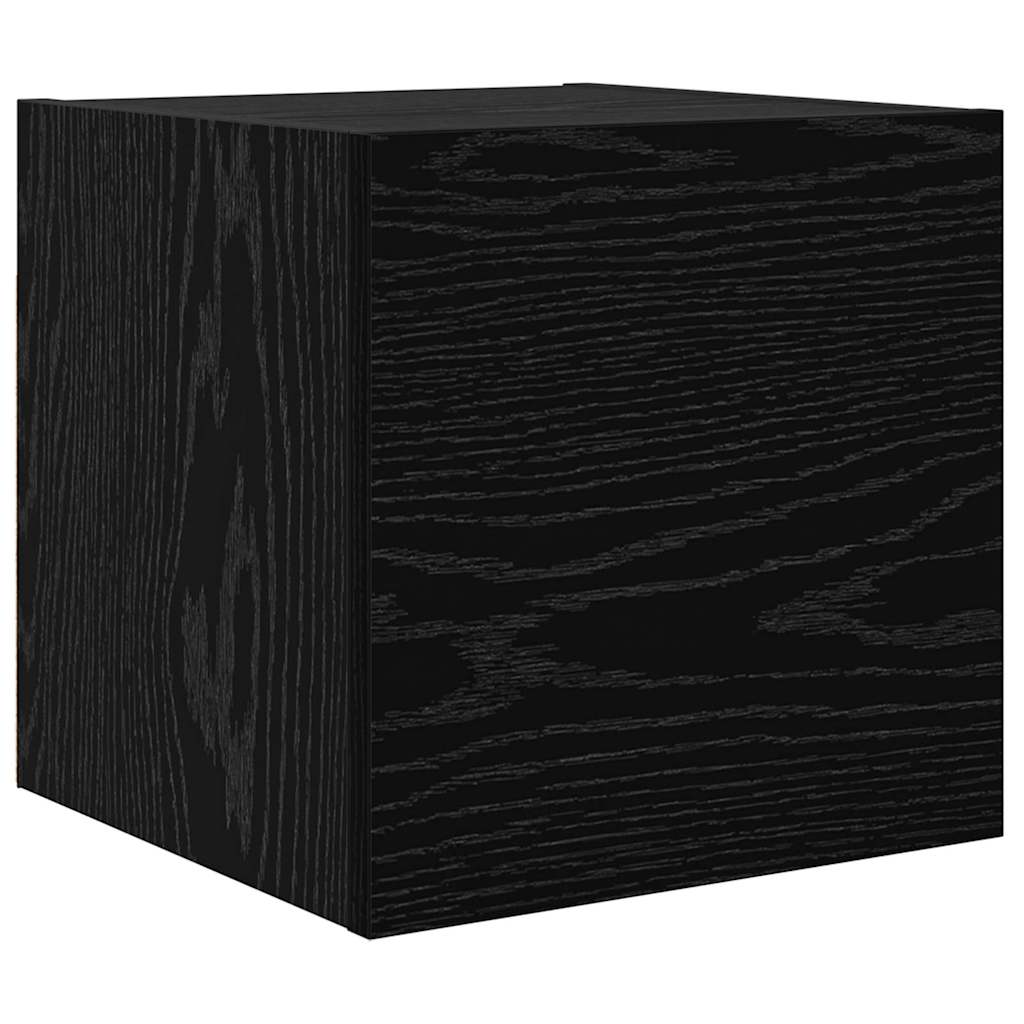 TV-Schrank-Set Wandmontiert 8 pcs Schwarze Eiche Holzwerkstoff