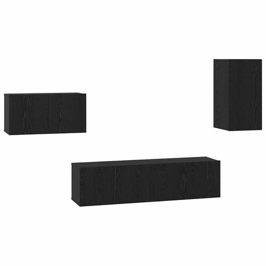 TV-Schrank-Set 4 pcs Schwarze Eiche 30,5 x 30 x 60 cm