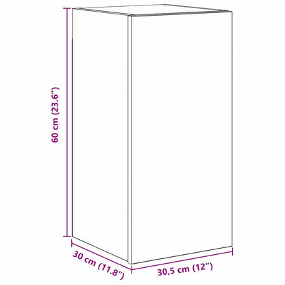TV-Schrank-Set 8 pcs Schwarze Eiche 80 x 30 x 30 cm