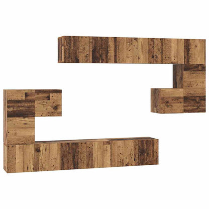 TV-Schrank-Set 10 pcs Altholz 60 x 30 x 30 cm Holzwerkstoff