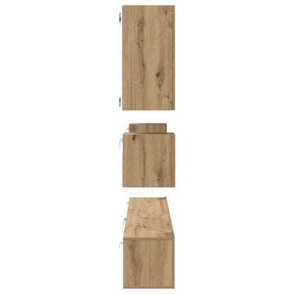 TV-Schrank-Set 8 pcs Eiche handwerklich 100 x 30 x 30 cm