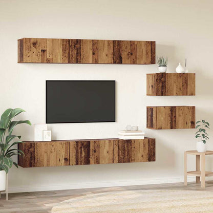TV-Schrank-Set 8 pcs Altholz 60 x 30 x 30 cm Holzwerkstoff