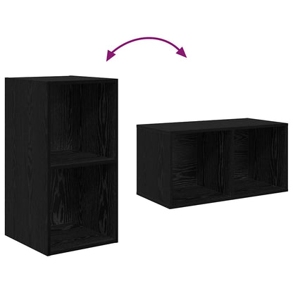 TV-Schrank-Set Schwarze Eiche 37 x 37 x 107 cm Holzwerkstoff