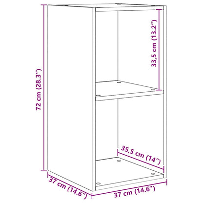 TV-Schrank-Set Schwarze Eiche 37 x 37 x 107 cm Holzwerkstoff