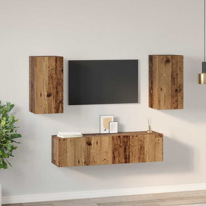 TV-Schrank-Set 4 pcs Altholz 60 x 30 x 30 cm Holzwerkstoff