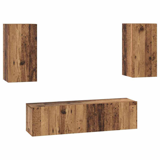 TV-Schrank-Set 4 pcs Altholz 60 x 30 x 30 cm Holzwerkstoff