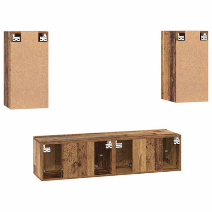 TV-Schrank-Set 4 pcs Altholz 60 x 30 x 30 cm Holzwerkstoff