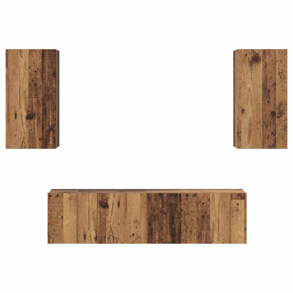 TV-Schrank-Set 4 pcs Altholz 60 x 30 x 30 cm Holzwerkstoff