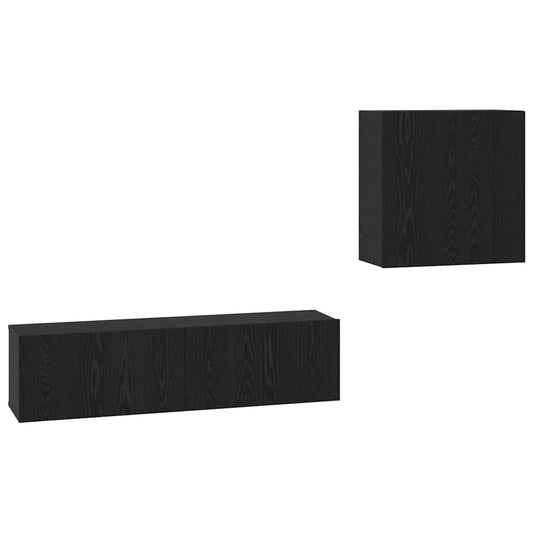 TV-Schrank-Set 4 pcs Schwarze Eiche 120 x 30 x 30 cm
