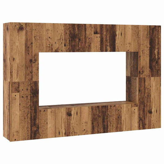 TV-Schrank-Set 8 pcs Altholz 60 x 30 x 30 cm Holzwerkstoff