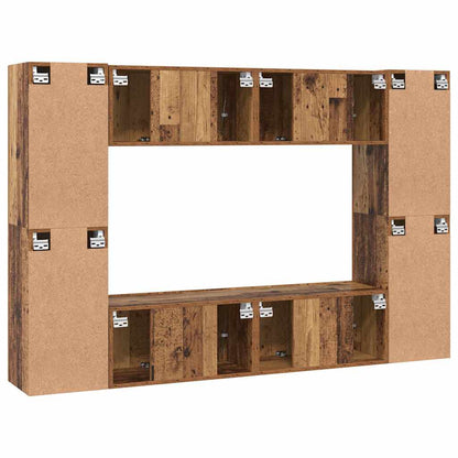 TV-Schrank-Set 8 pcs Altholz 60 x 30 x 30 cm Holzwerkstoff