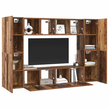 TV-Schrank-Set 8 pcs Altholz 60 x 30 x 30 cm Holzwerkstoff
