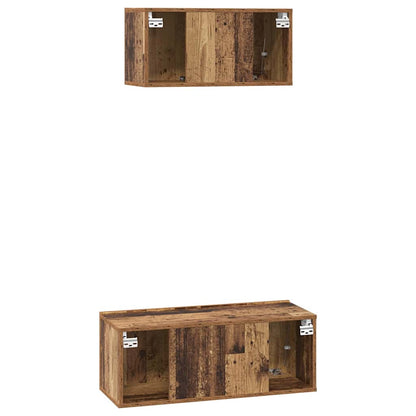 TV-Schrank-Set 2 pcs Altholz 80 x 30 x 30 cm Holzwerkstoff