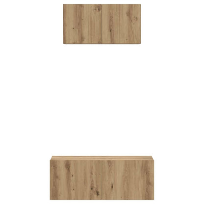 TV-Schrank-Set 2 pcs Eiche handwerklich 80 x 30 x 30 cm