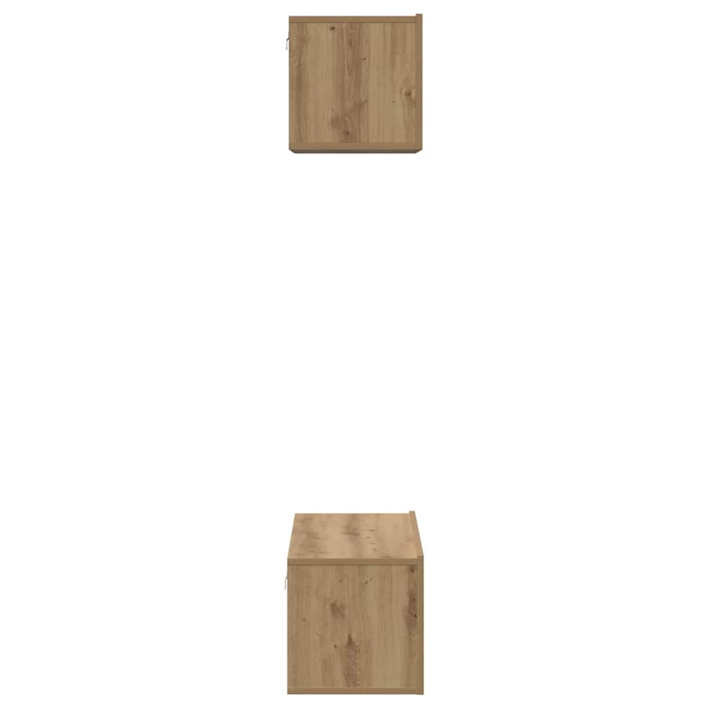 TV-Schrank-Set 2 pcs Eiche handwerklich 80 x 30 x 30 cm