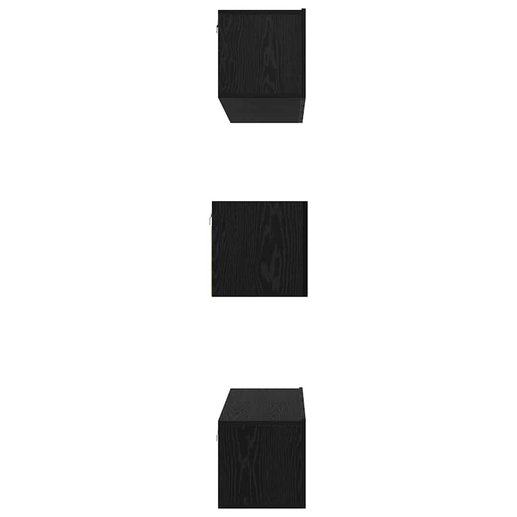 TV-Schrank-Set Wandmontiert 6 pcs Schwarze Eiche Holzwerkstoff