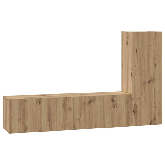 TV-Schrank-Set 3 pcs Eiche handwerklich 60 x 30 x 30 cm