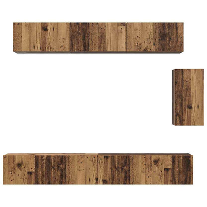 TV-Schrank-Set 6 pcs Altholz 100 x 30 x 30 cm Holzwerkstoff