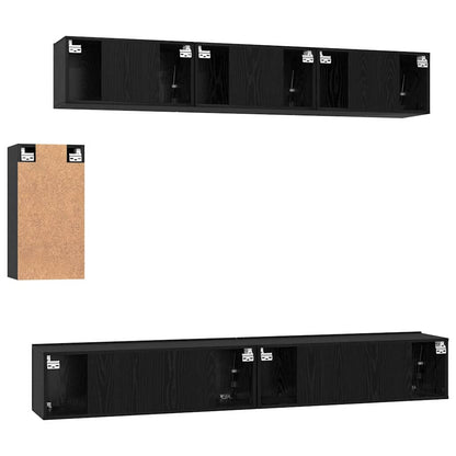 TV-Schrank-Set 6 pcs Schwarze Eiche 100 x 30 x 30 cm