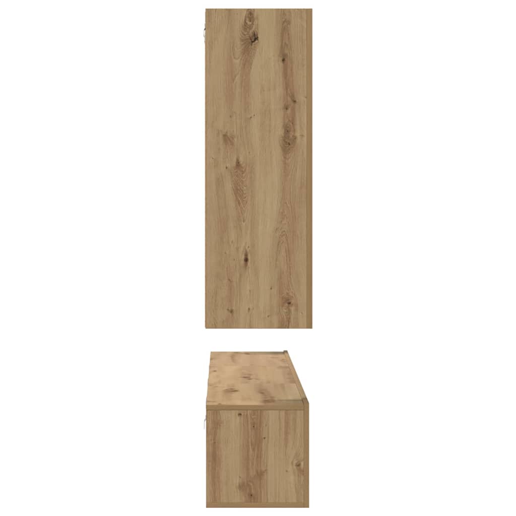 TV-Schrank-Set 4 pcs Eiche handwerklich 30,5 x 30 x 90 cm