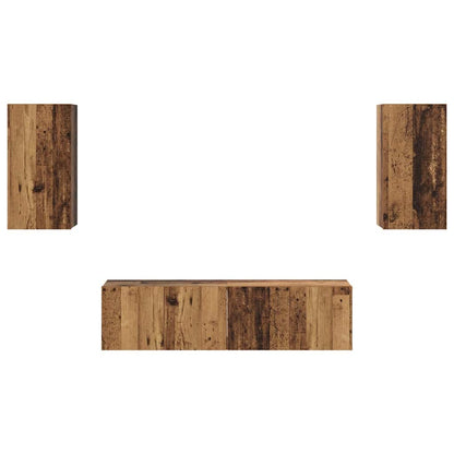 TV-Schrank-Set 4 pcs Altholz 30,5 x 30 x 60 cm Holzwerkstoff