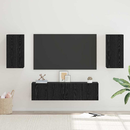 TV-Schrank-Set 4 pcs Schwarze Eiche Mittel 30,5 x 30 x 60 cm