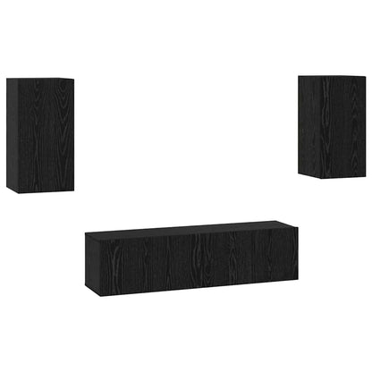 TV-Schrank-Set 4 pcs Schwarze Eiche Mittel 30,5 x 30 x 60 cm