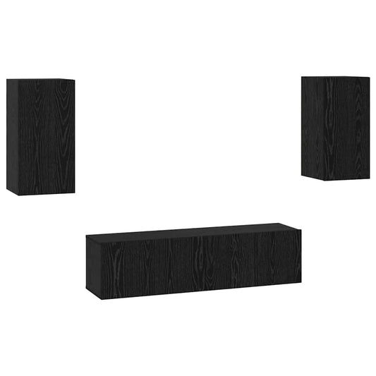 TV-Schrank-Set 4 pcs Schwarze Eiche Mittel 30,5 x 30 x 60 cm