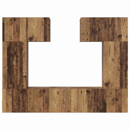 TV-Schrank-Set 6 pcs Altholz 80 x 30 x 30 cm Holzwerkstoff