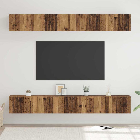TV-Schrank-Set 6 pcs Altholz 80 x 30 x 30 cm Holzwerkstoff