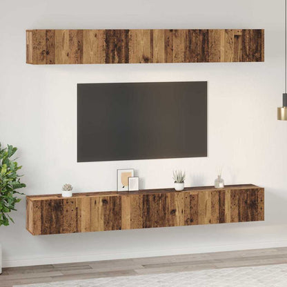 TV-Schrank-Set 6 pcs Altholz 80 x 30 x 30 cm Holzwerkstoff