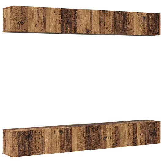 TV-Schrank-Set 6 pcs Altholz 80 x 30 x 30 cm Holzwerkstoff