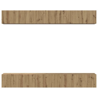 TV-Schrank-Set 6 pcs Eiche handwerklich 80 x 30 x 30 cm