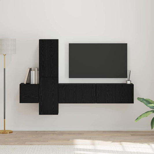 TV-Schrank-Set 5 pcs Schwarze Eiche 181 x 30 x 120 cm