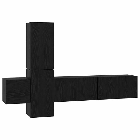 TV-Schrank-Set 5 pcs Schwarze Eiche 181 x 30 x 120 cm