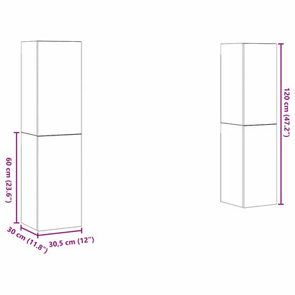 TV-Cabinet-Set 4 pcs Altholz 30,5 x 30 x 60 cm Holzwerkstoff